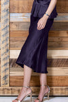 Go Silk Go Luxe Bias Skirt in Midnight