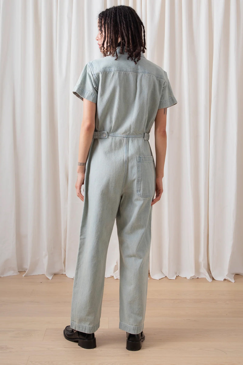 Ali Golden Boiler Suit in Light Denim