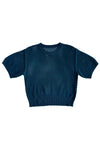 Ali Golden Open Knit T-Shirt in Deep Teal