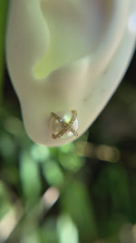 Pade Vavra 14K Yellow Gold Pearl Studs With Diamonds
