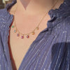 Valley Rose Rainbow Fringe Necklace