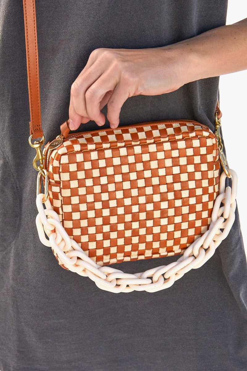 Clare V Shortie Bag Strap in Cream Resin