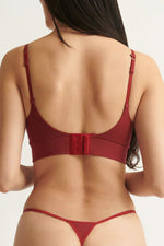 Skin Gita Bralette in Deep Red