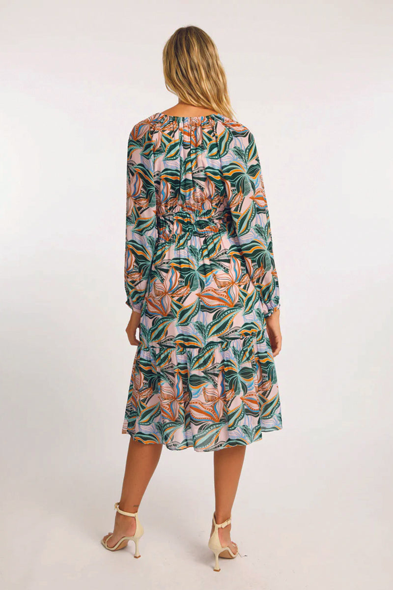 Caballero Quinn Dress in Sea Leaves
