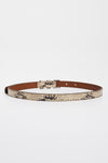 Frame Petit Twist Buckle Belt in Multi Butter Snake Print