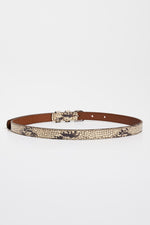 Frame Petit Twist Buckle Belt in Multi Butter Snake Print