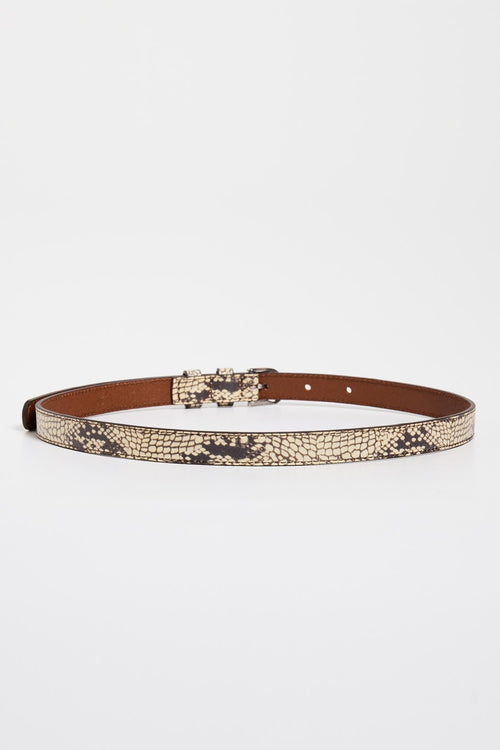 Frame Petit Twist Buckle Belt in Multi Butter Snake Print