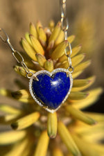 Pade Vavra 14K Gold Diamond and Lapis Heart Necklace