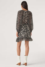 Ba&sh Fiona Long Sleeve Fiona Dress in Noir Floral