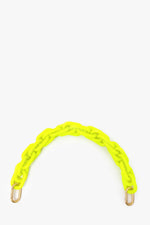 Clare V Shortie Strap in Neon Yellow Resin