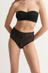 Skin Livia High Rise Cheeky Underwear in Black