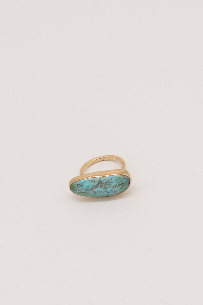 Melissa Joy Manning Limited Edition Turquoise Ring in 14K Gold