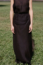 Base Range Dydine Skirt in Black Linen