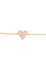 Valley Rose Amare Heart 14K Gold and Diamond Bracelet