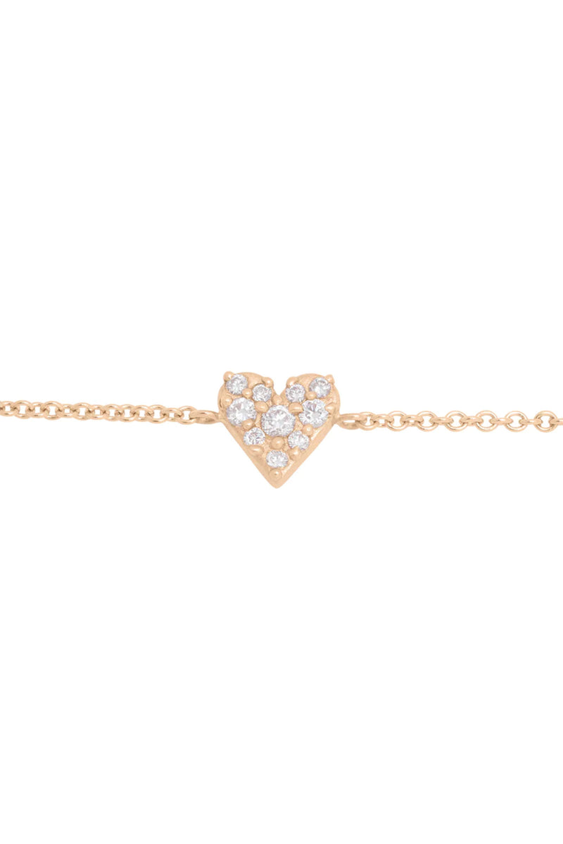 Valley Rose Amare Heart 14K Gold and Diamond Bracelet