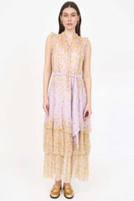Christy Lynn Christian Dress in Falling Floral Mauve