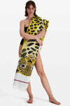 Inoui Editions Fouta 100 Queen Cheetah in Yellow