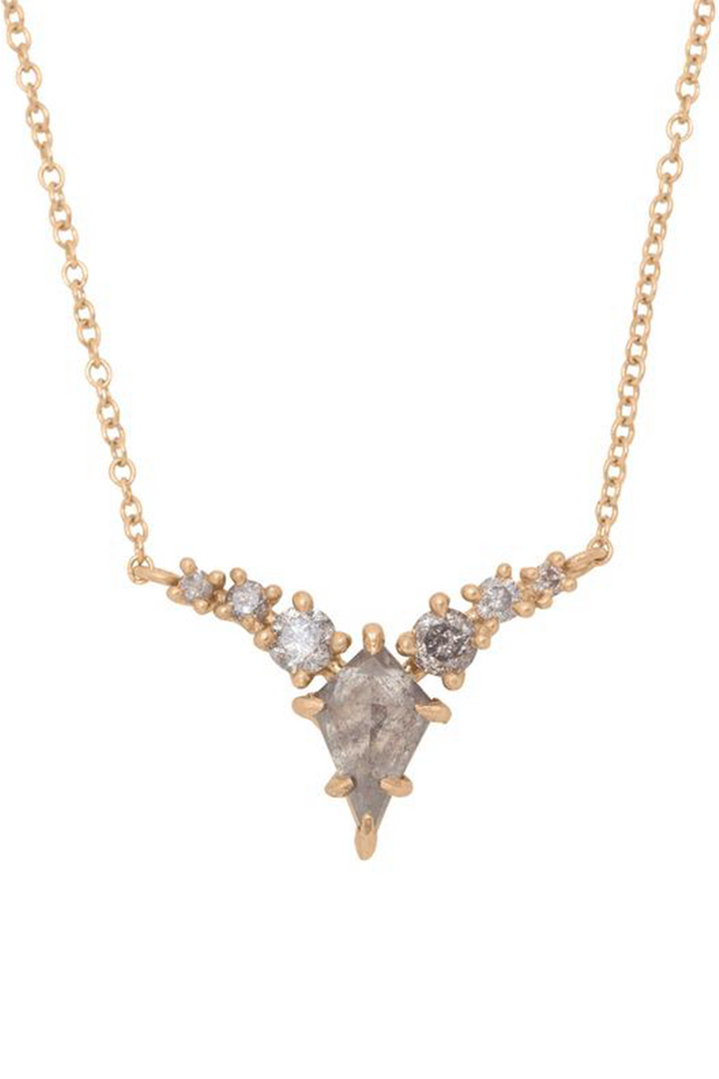Valley Rose Freja Necklace in Salt and Pepper Diamonds