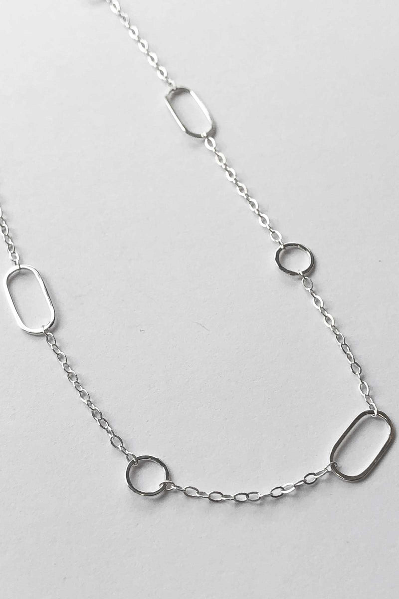 Melissa Joy Manning 20" Sterling Silver Multi Shape Chain