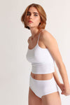 Skin Gia Adjustable Strap Camisole with Shelf Bra in White
