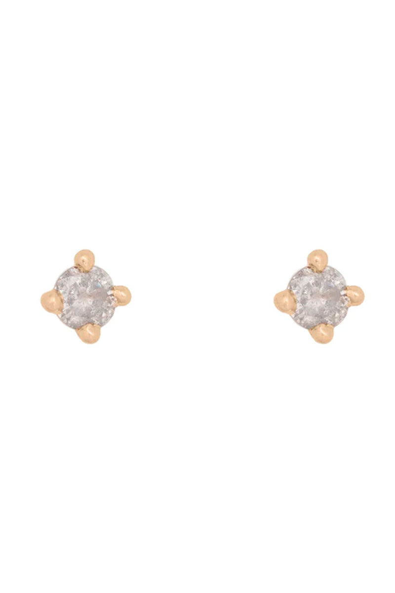 Valley Rose Etoile Galaxy Grey Diamond Studs .10