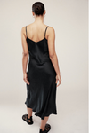 Silk Laundry 90s Slip Dress in Black