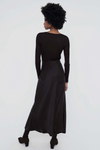 Silk laundry Long Bias Cut Skirt in Black