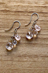 Melissa Joy Manning Sterling Silver Rose Quartz Triple Drop Earrings