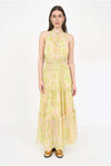 Christy Lynn Amanda Dress in Lime Leopard