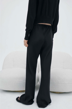 Silk Laundry Cropped Cardigan in Black
