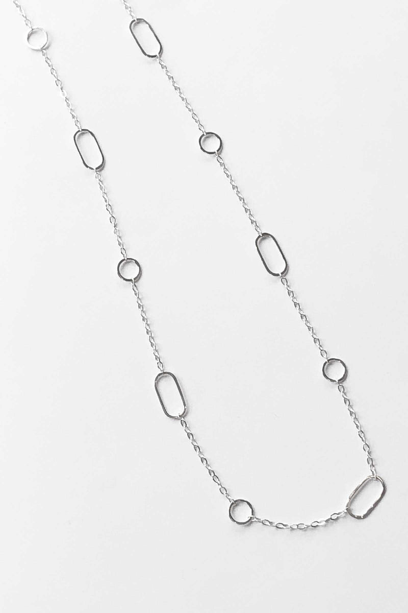 Melissa Joy Manning 20" Sterling Silver Multi Shape Chain