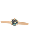Valley Rose Green Boreal Sapphire Solitaire Ring
