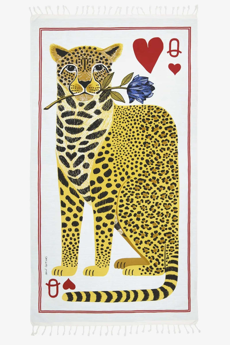 Inoui Editions Fouta 100 Queen Cheetah in Yellow