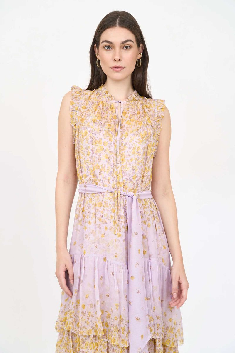 Christy Lynn Christian Dress in Falling Floral Mauve