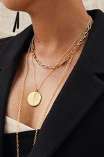 SOKO Meta 24K Gold Plated Pendant Necklace