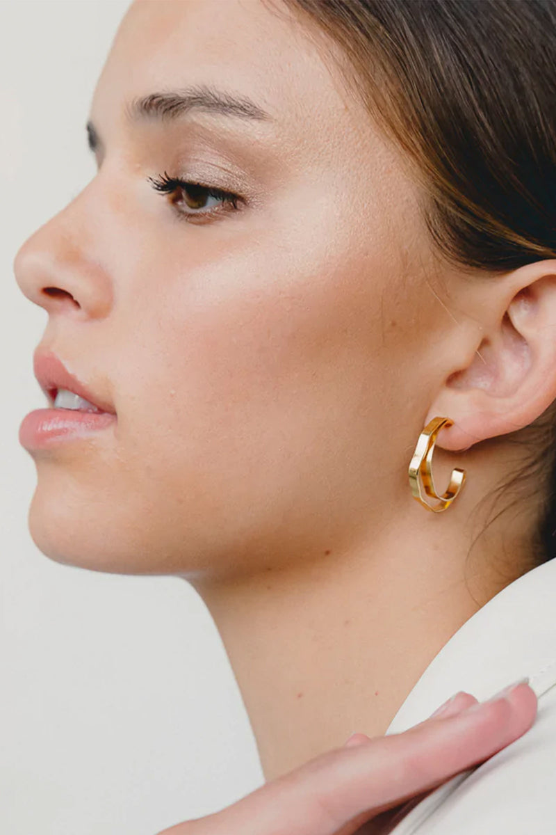 SOKO Fuliwa 24K Plated Gold Mini Hoops