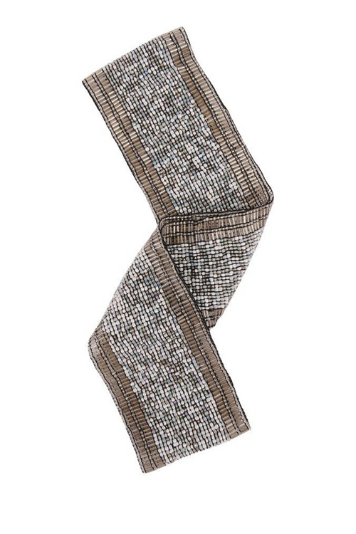 Cocobelle Elastic Belt in Grey Metallic Gray Mix