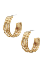 Soko Nyundo Hoops in 24K Gold Plated Brass