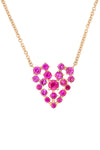 Valley Rose 14K Gold Cosmos Ruby Heart Necklace