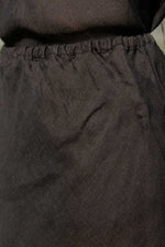 Base Range Dydine Skirt in Black Linen