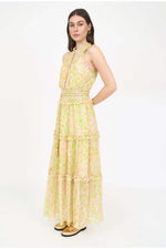 Christy Lynn Amanda Dress in Lime Leopard
