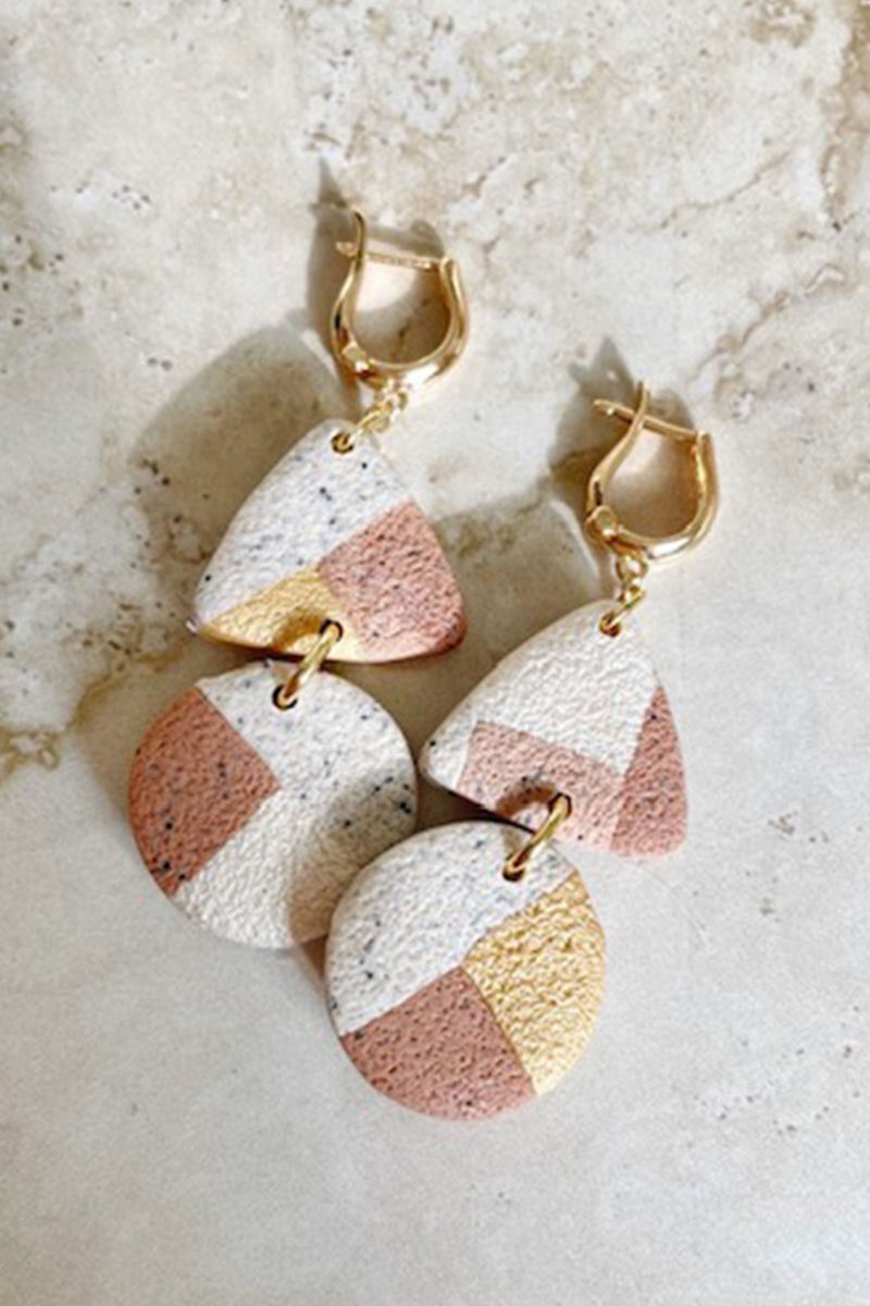 Elizaberry Ziva Earrings in Desert Floor at Sunrise