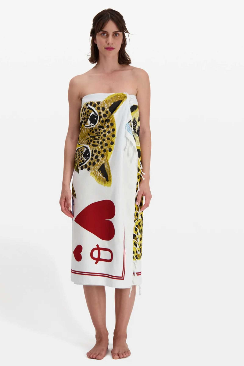 Inoui Editions Fouta 100 Queen Cheetah in Yellow
