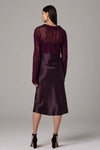 VOZ Open Mesh Cropped Sweater in Bordeaux