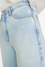 Frame Le High N Tight Wide Leg Crop Raw in Legacy Chew
