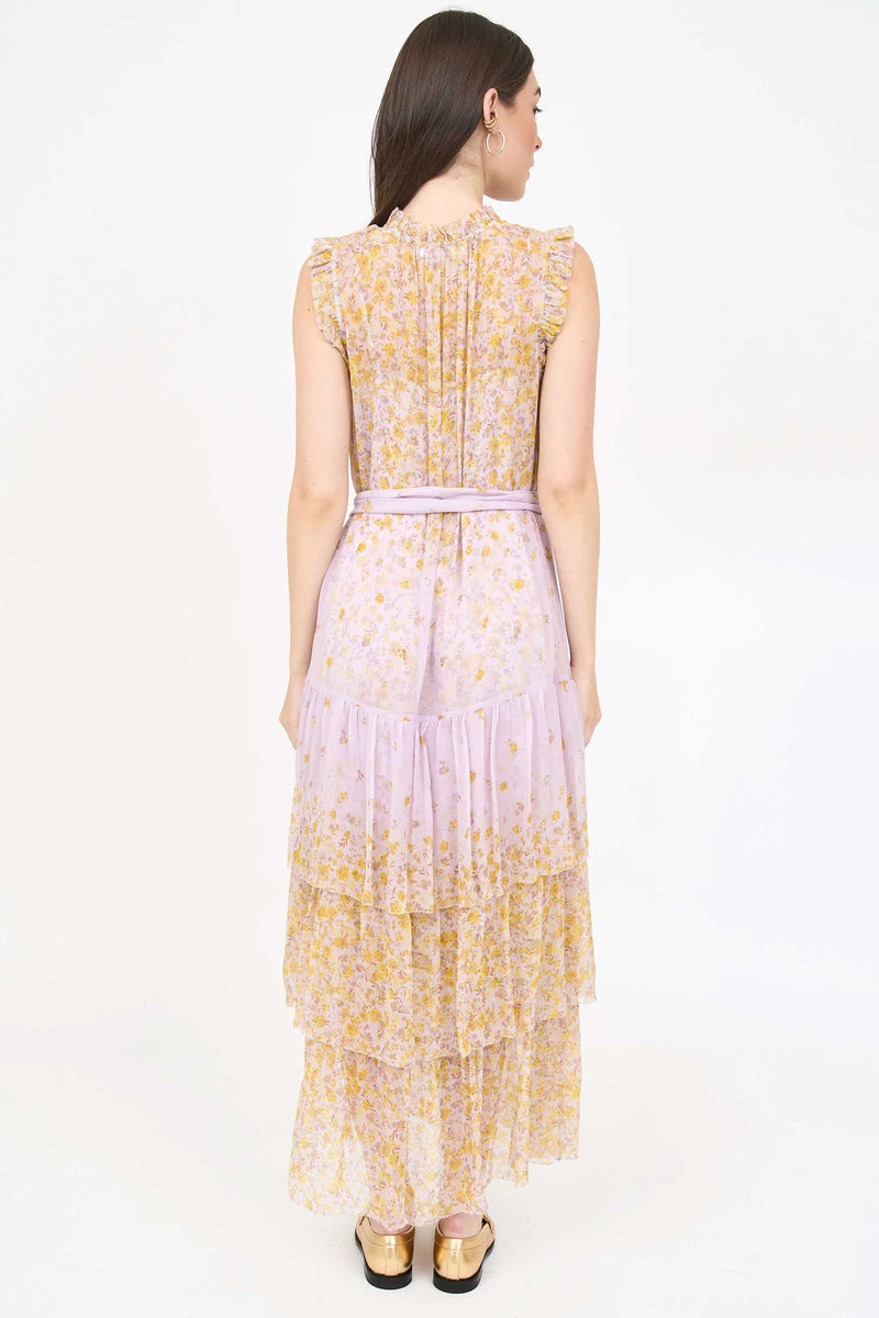 Christy Lynn Christian Dress in Falling Floral Mauve