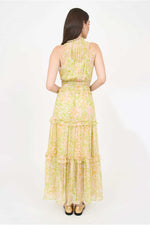 Christy Lynn Amanda Dress in Lime Leopard