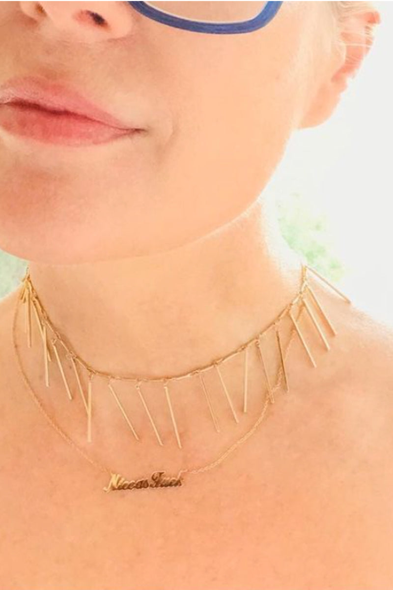 Pade Vavra Fringe Gold Necklace