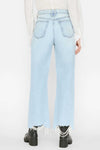 Frame Le High N Tight Wide Leg Crop Raw in Legacy Chew