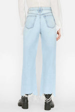Frame Le High N Tight Wide Leg Crop Raw in Legacy Chew